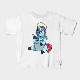 Cartoon unicorn chef Kids T-Shirt